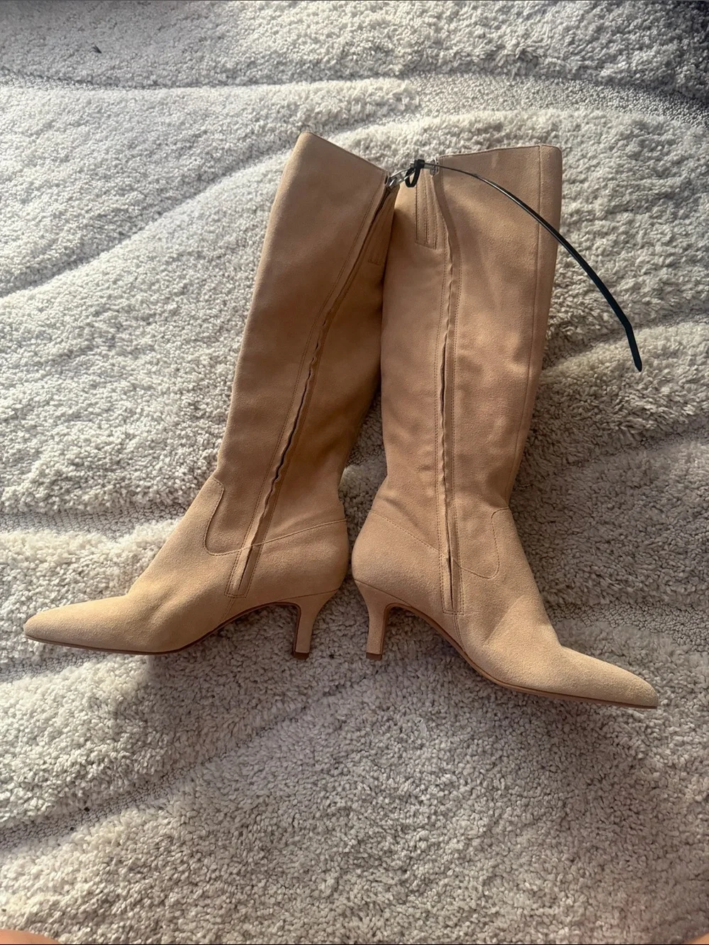 Dolce Vita Beige Suede Over-the-Knee Boots